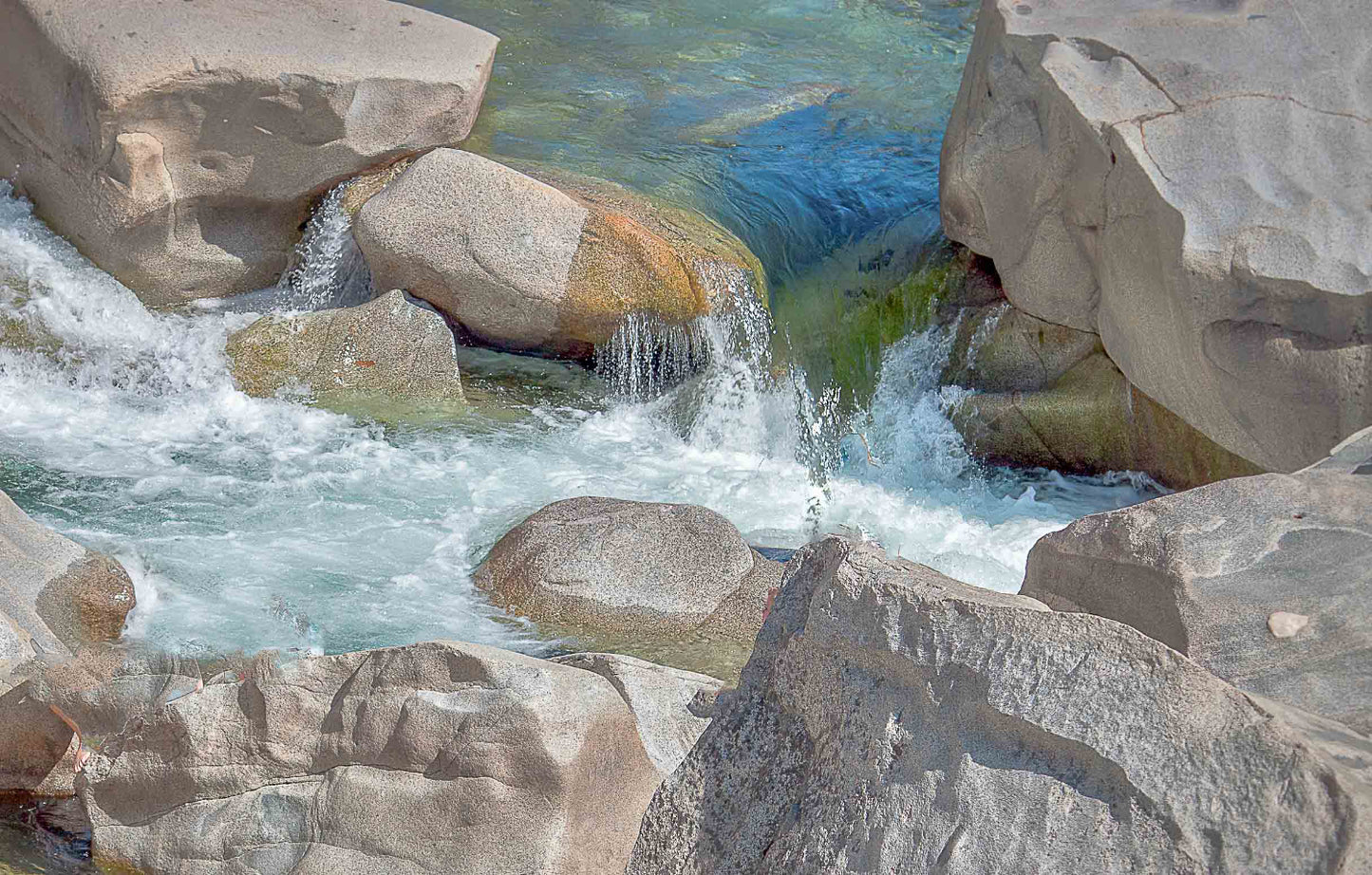 Yuba River Rocks - Metal Print | by Jonathan Beth