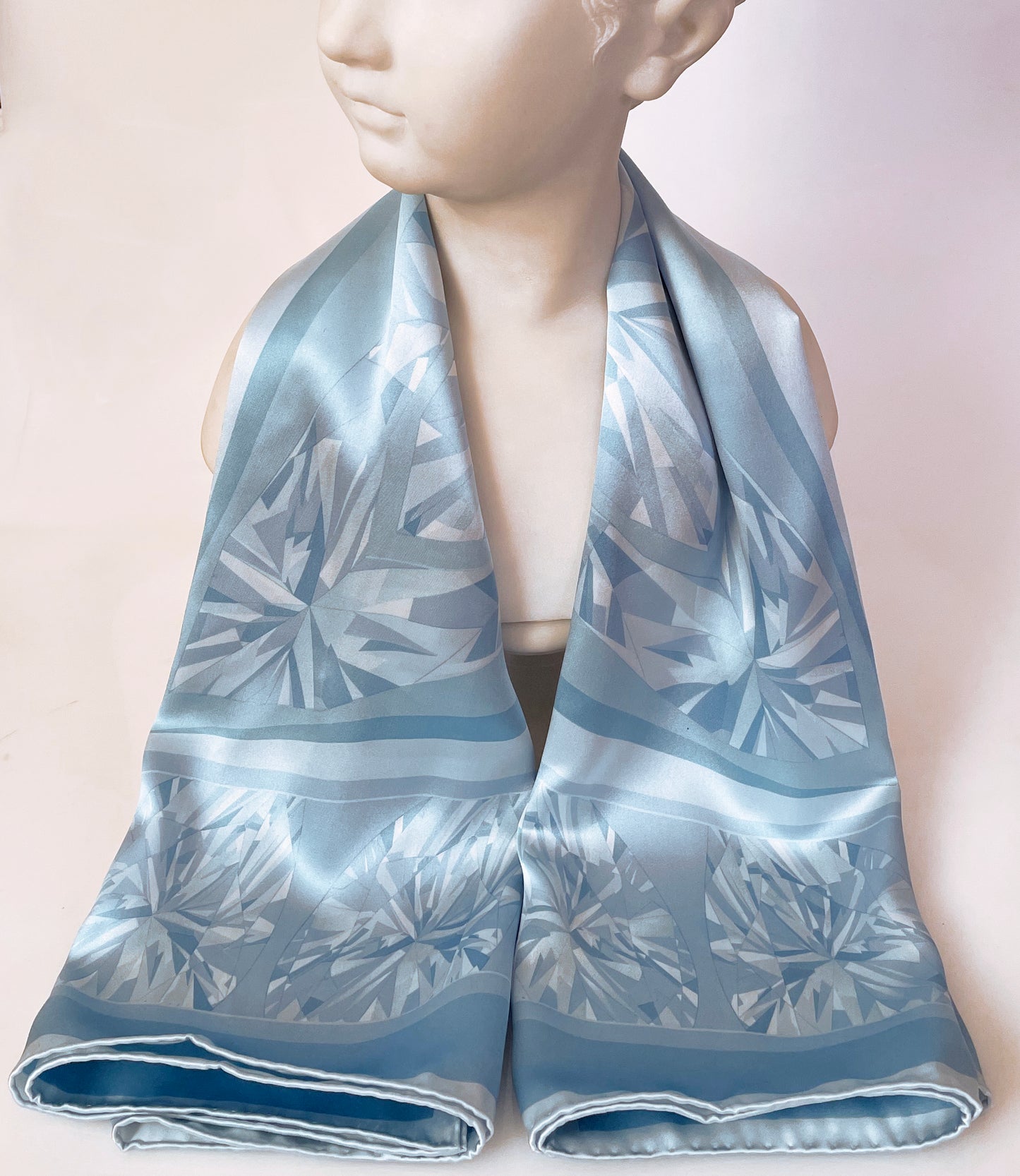 Jewels Square Scarf - Sky | by Greta Bonvini