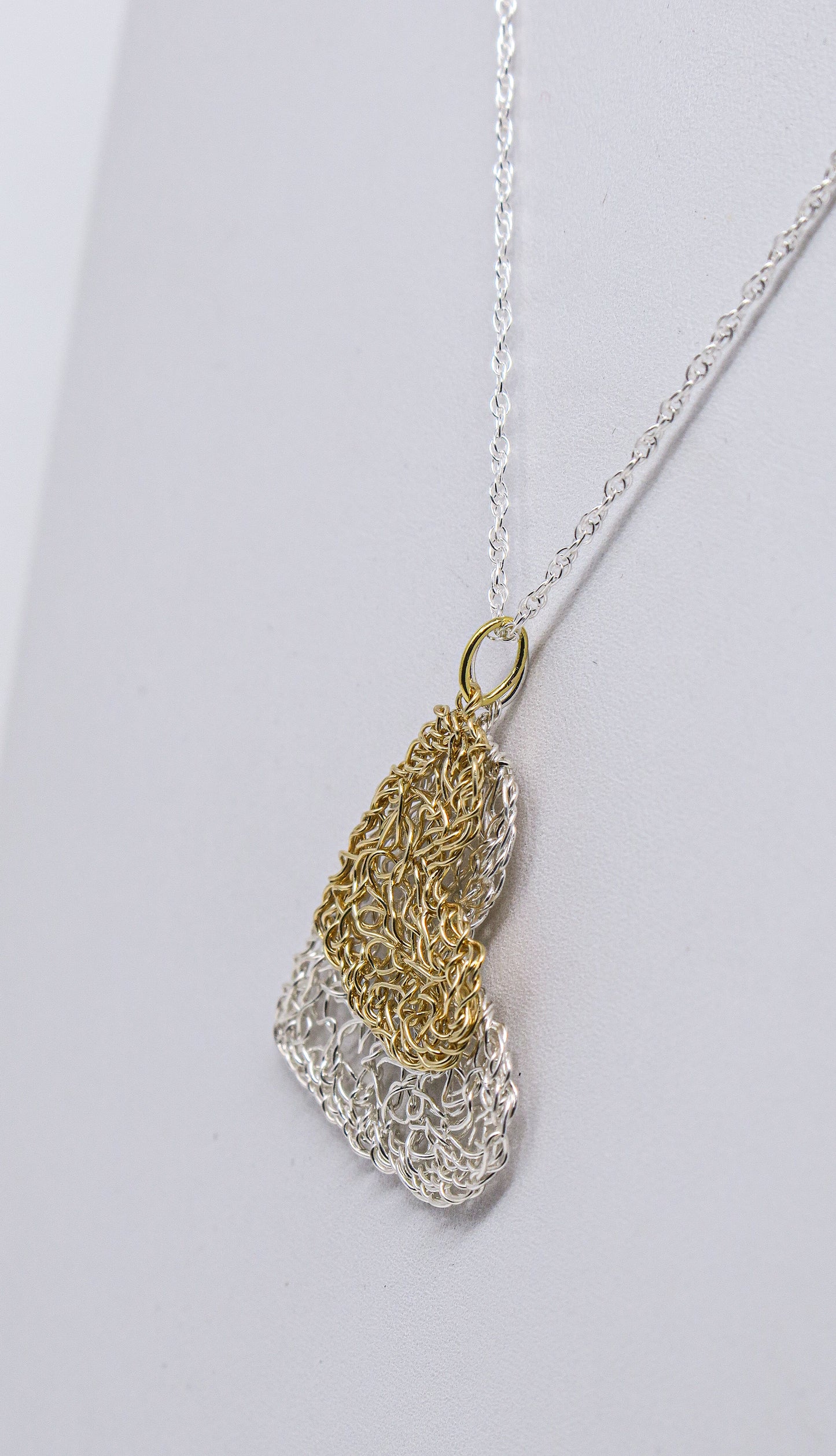 Gold-filled and Silver Heart Pendants on a 925 Silver Chain | by Kathryn Stanko