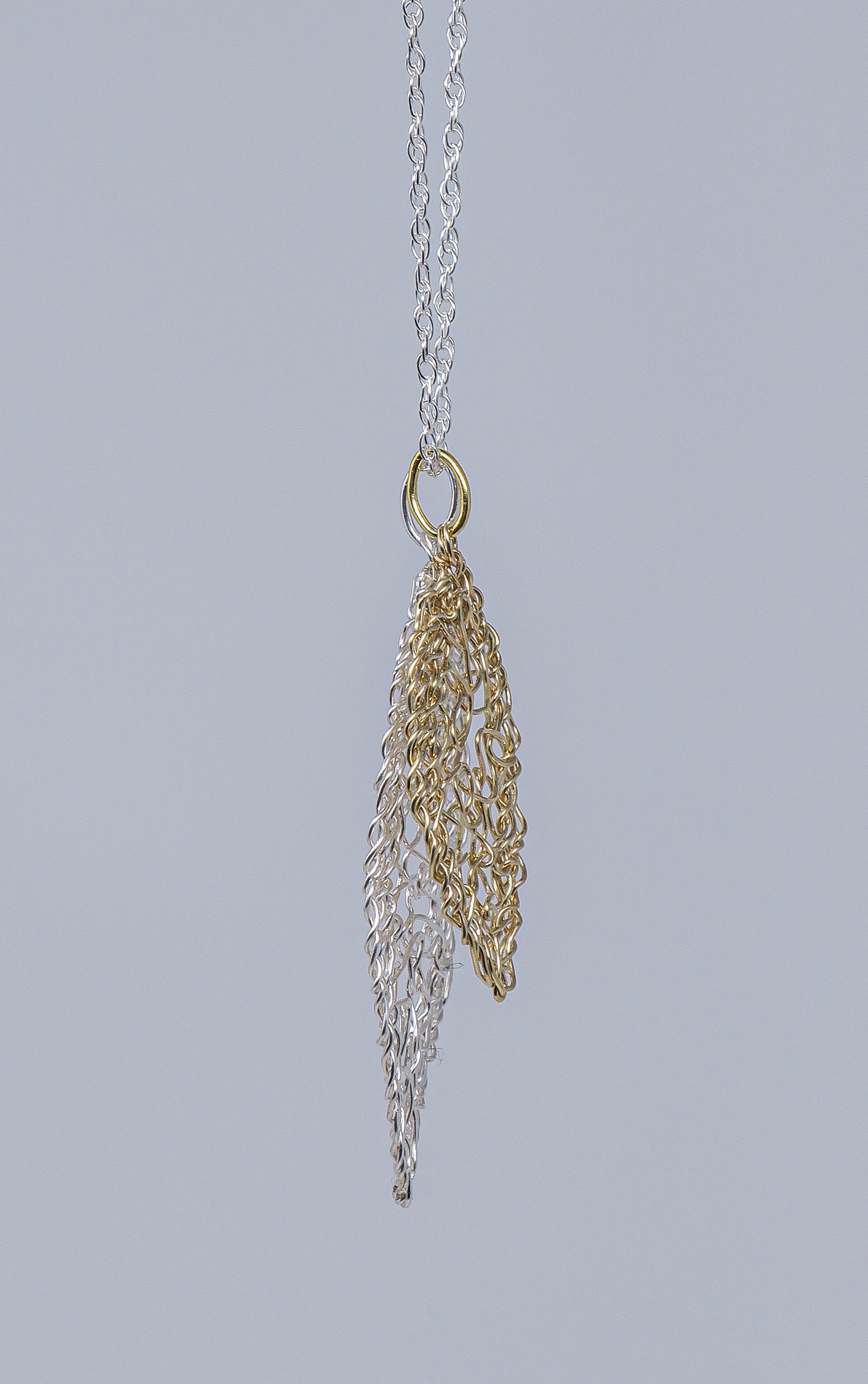 Gold-filled and Silver Leaf Pendants on a 925 Silver Chain | by Kathryn Stanko