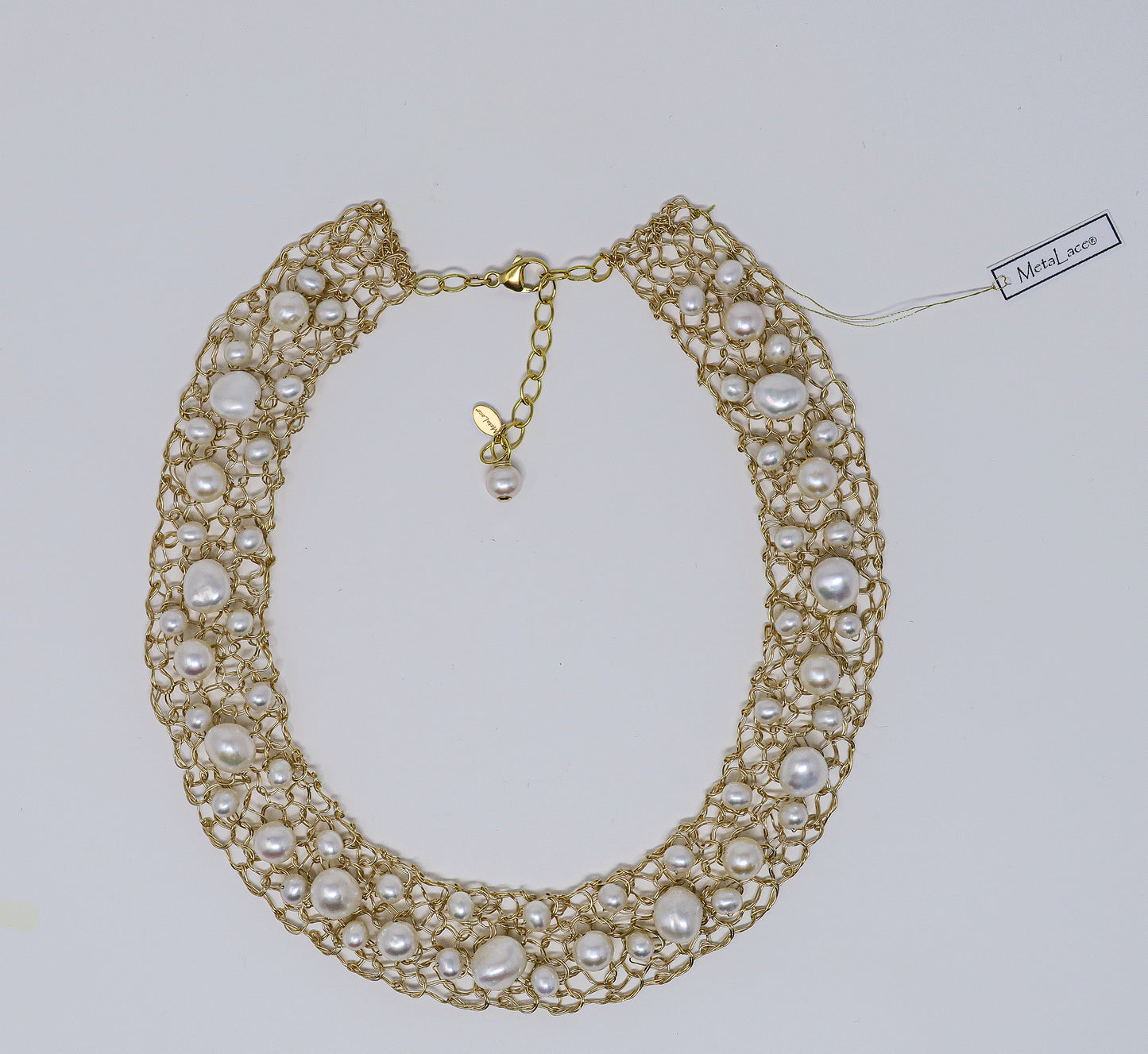 Gold-filled Necklace with White Pearls | by Kathryn Stanko