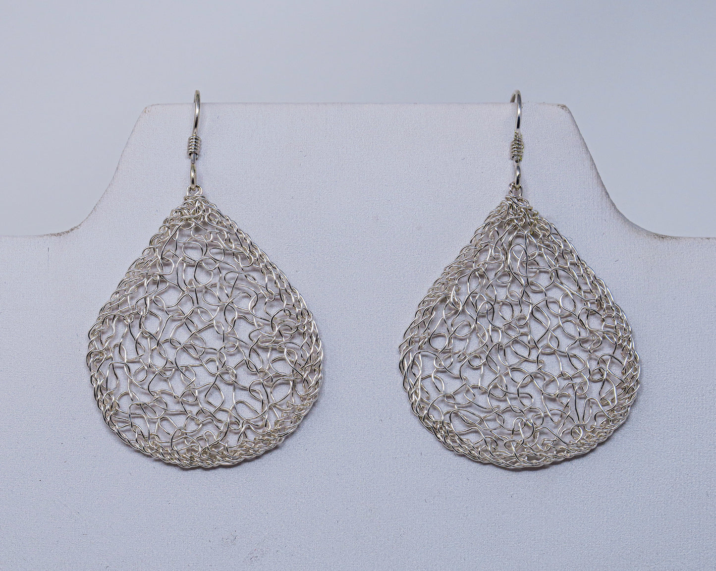 Fine Silver Earrings, Large Drops | by Kathryn Stanko