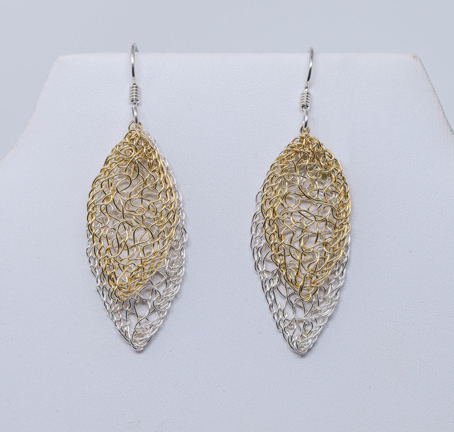 Gold-filled and Silver Leaf Earrings | by Kathryn Stanko