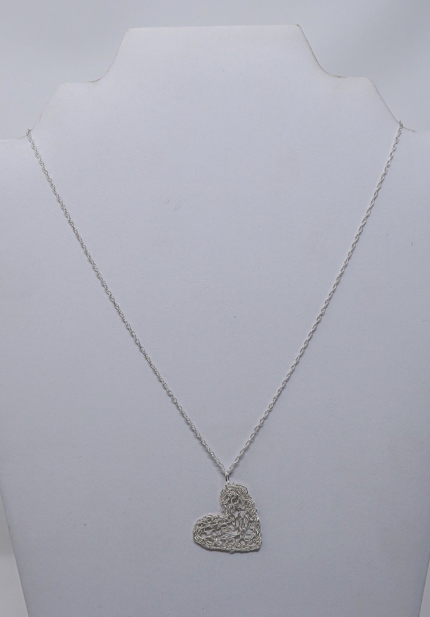 Silver Heart Pendant on a 18” Sterling Chain | by Kathryn Stanko