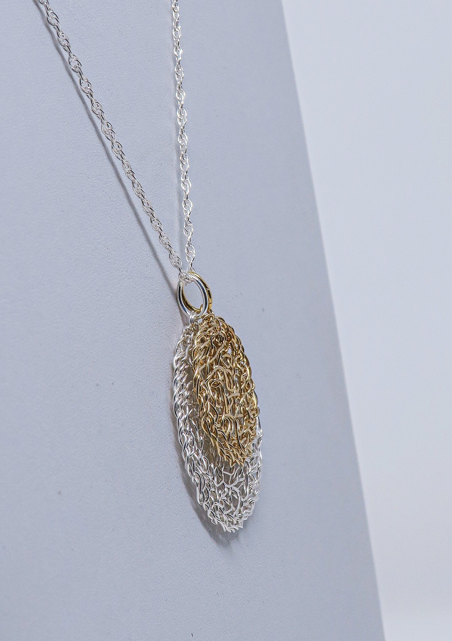 Gold-filled and Silver Circle Pendants on a 925 Silver 18” Chain | by Kathryn Stanko