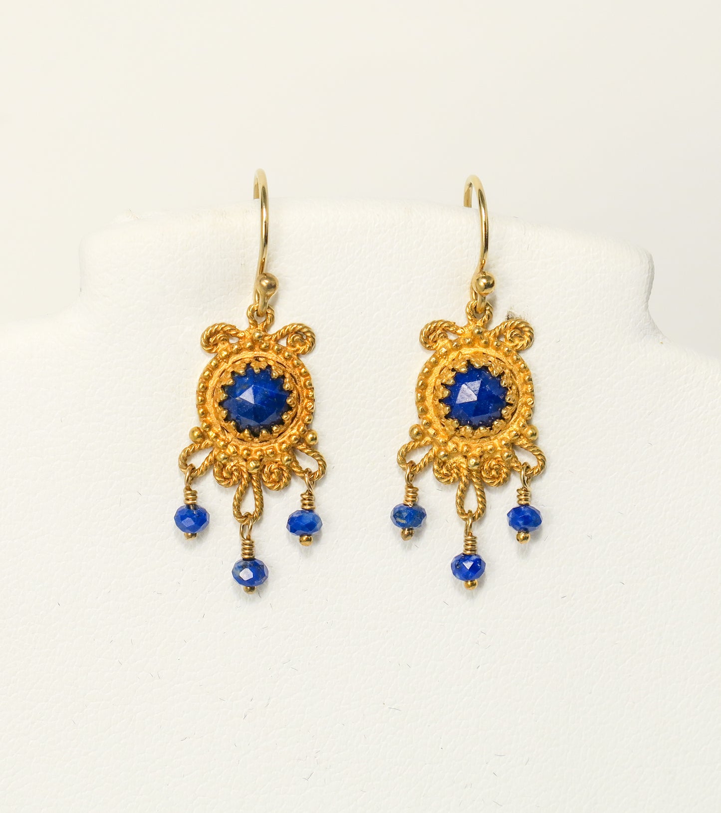 18K Gold Vermeil and Lapis Lazuli Earrings | by Vanessa Mellet