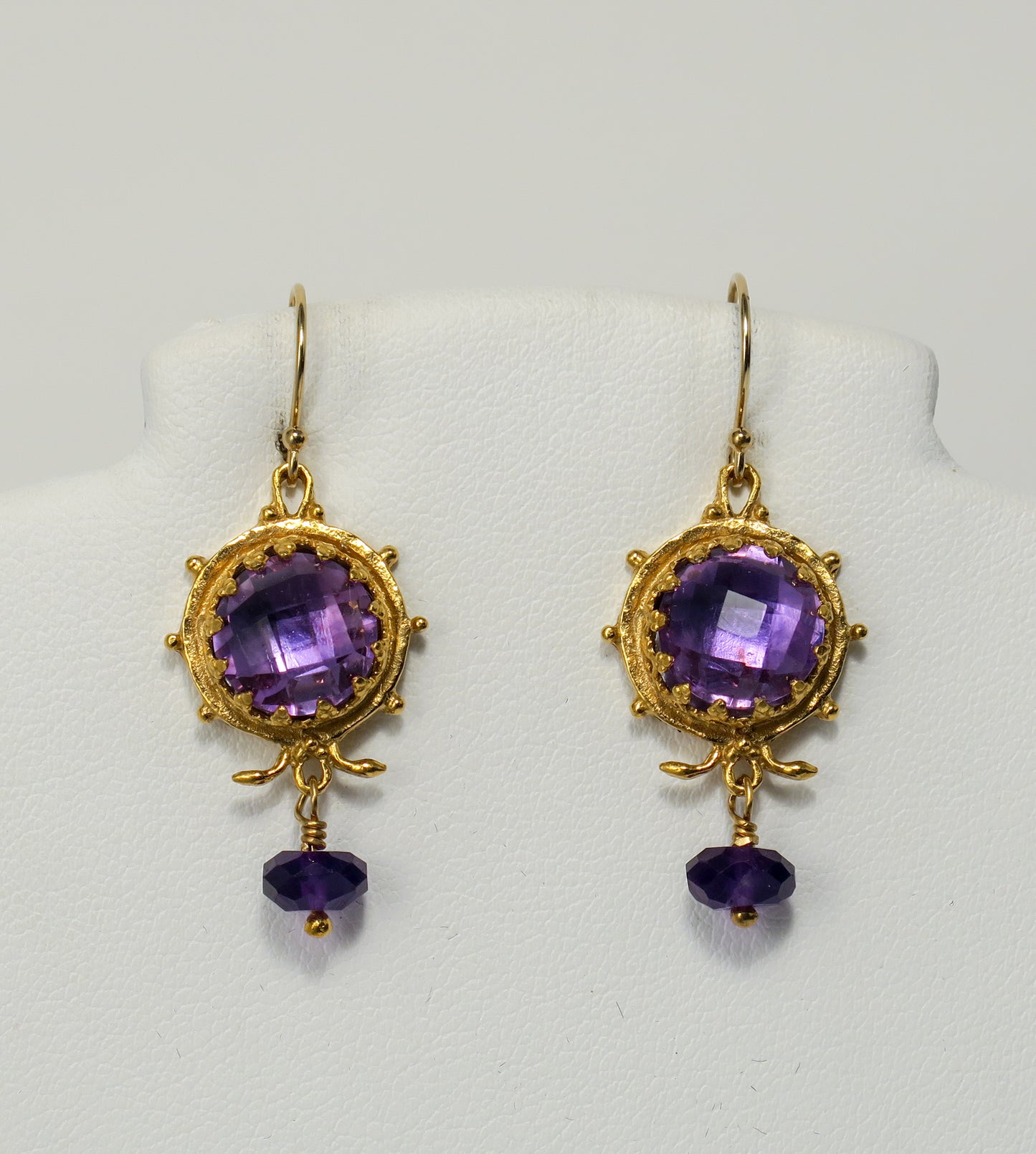 18K Vermeil and Amethyst Earrings | by Vanessa Mellet