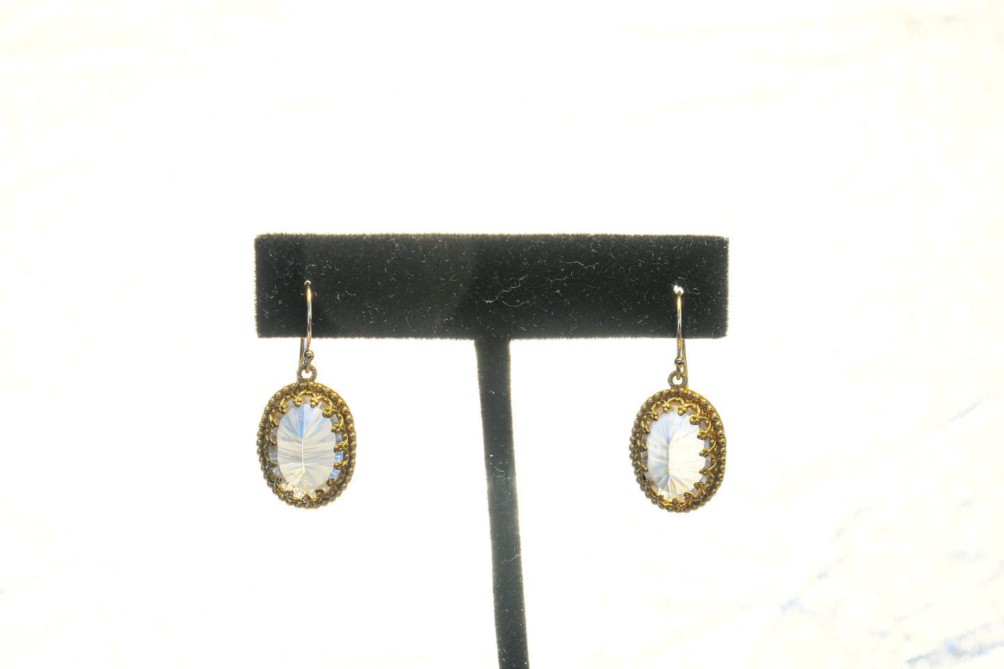 18K Gold Vermeil and Crystal Quartz Earrings | by Vanessa Mellet