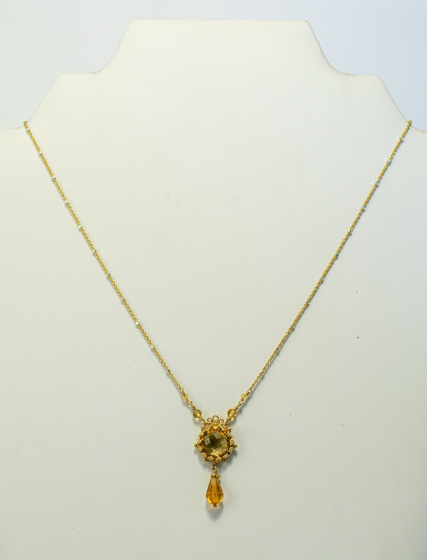 18K Gold Vermeil and Citrine Necklace | by Vanessa Mellet