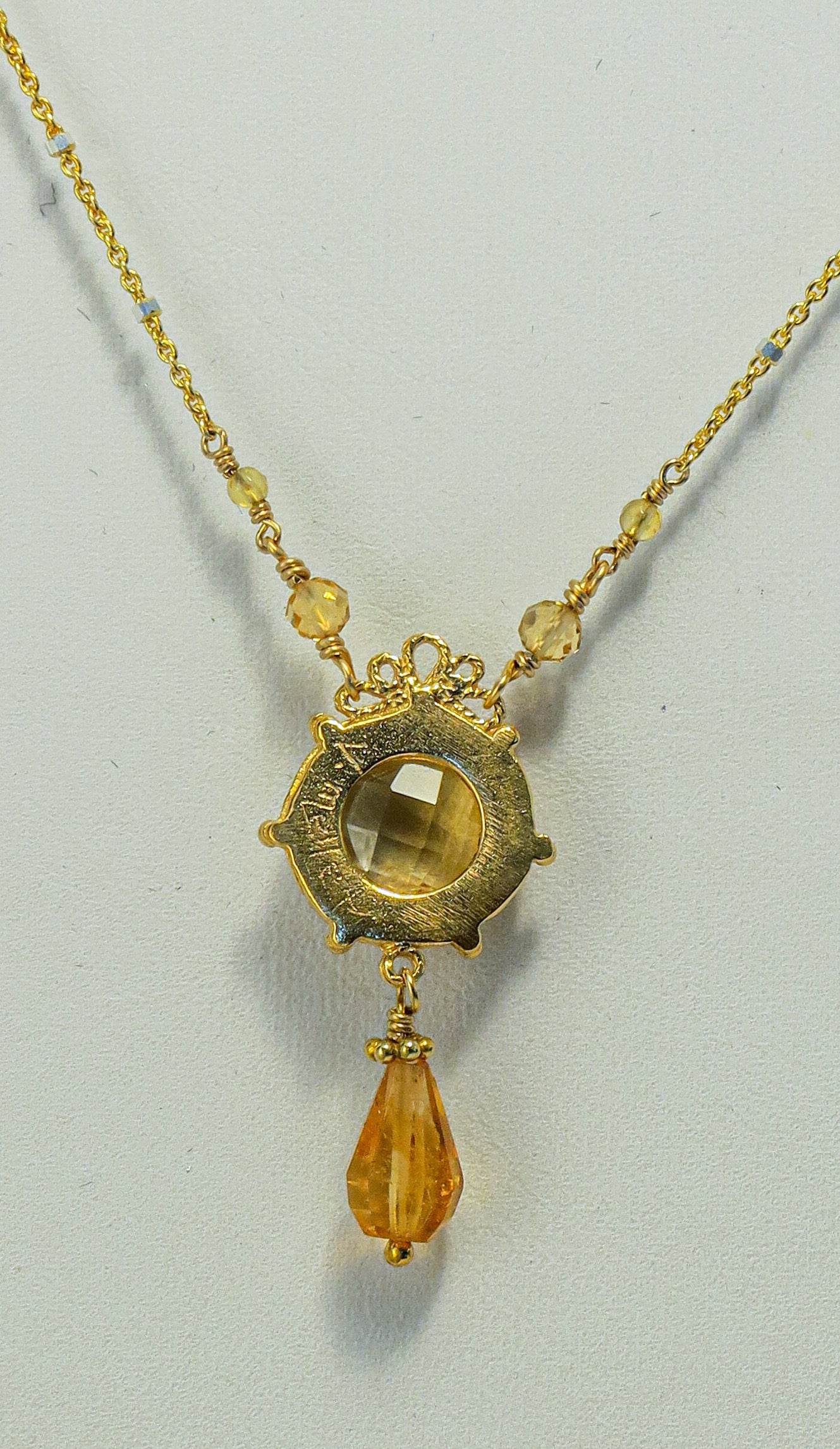 18K Gold Vermeil and Citrine Necklace | by Vanessa Mellet