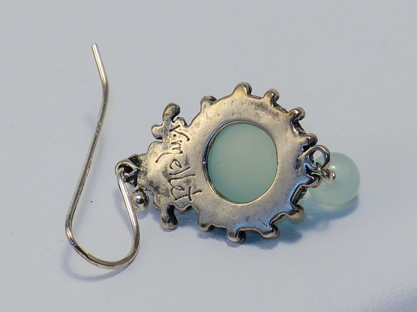 Sterling Silver and Aqua Chalcedony Earrings | by Vanessa Mellet