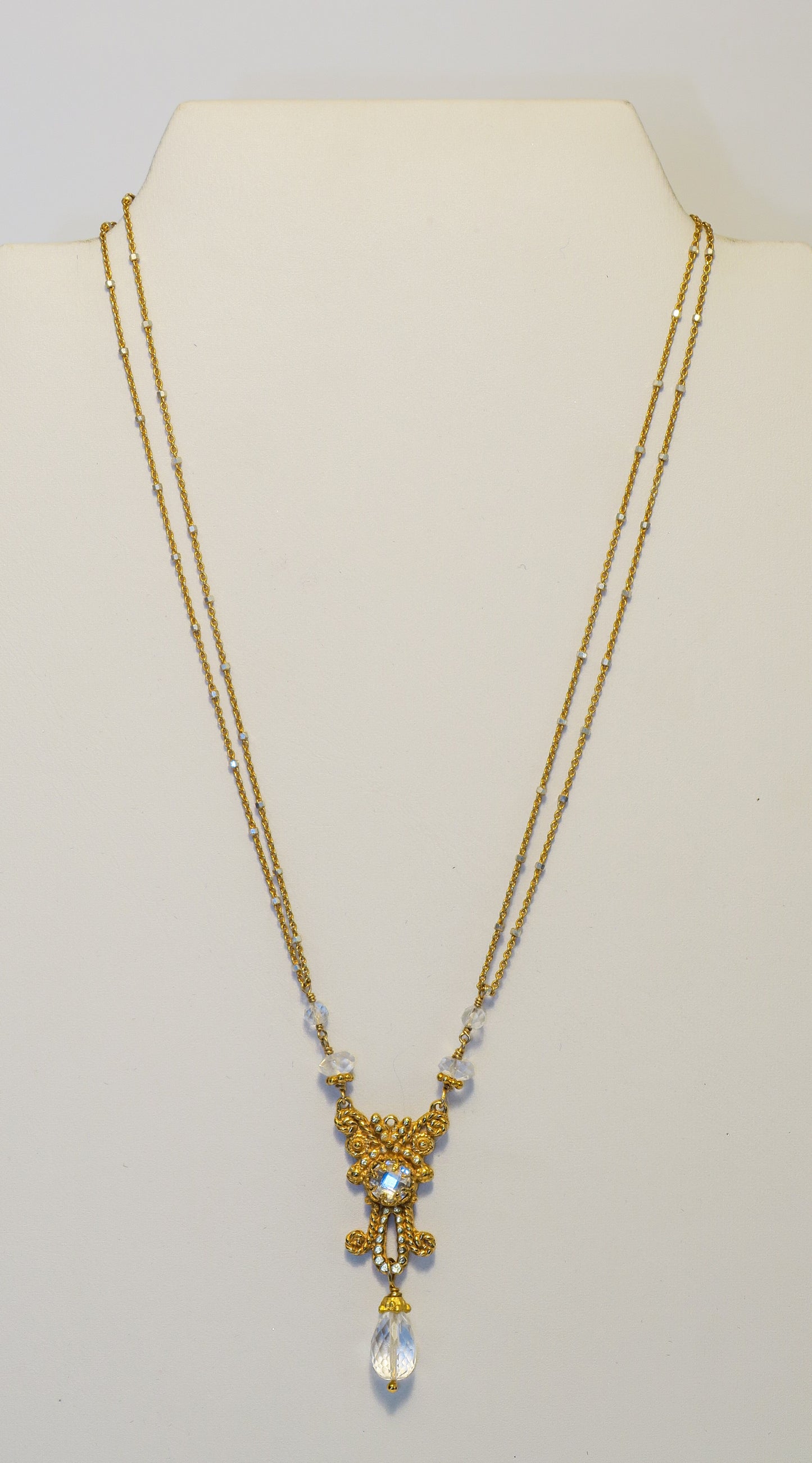 18K Gold Vermeil and Crystal Quartz Necklace | by Vanessa Mellet