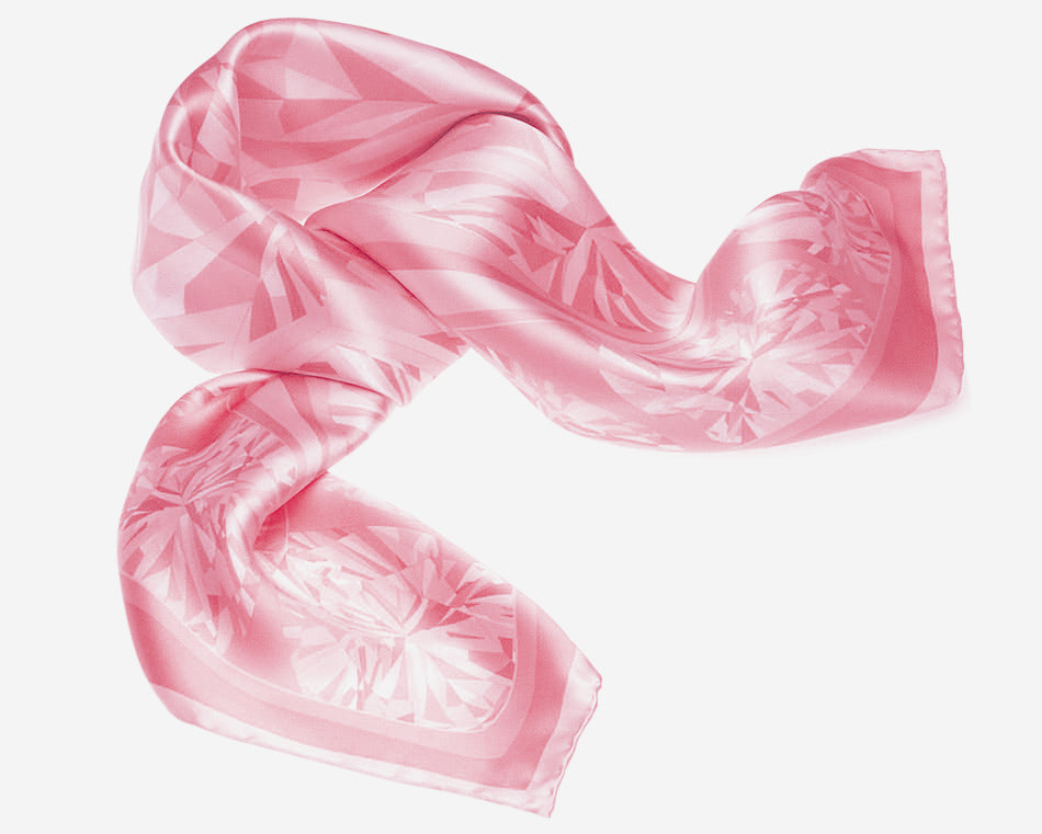 Jewels Square Scarf - Coral | by Greta Bonvini