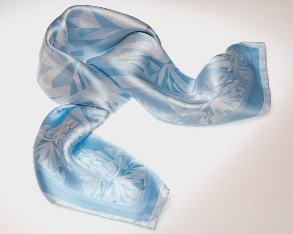 Jewels Square Scarf - Sky | by Greta Bonvini