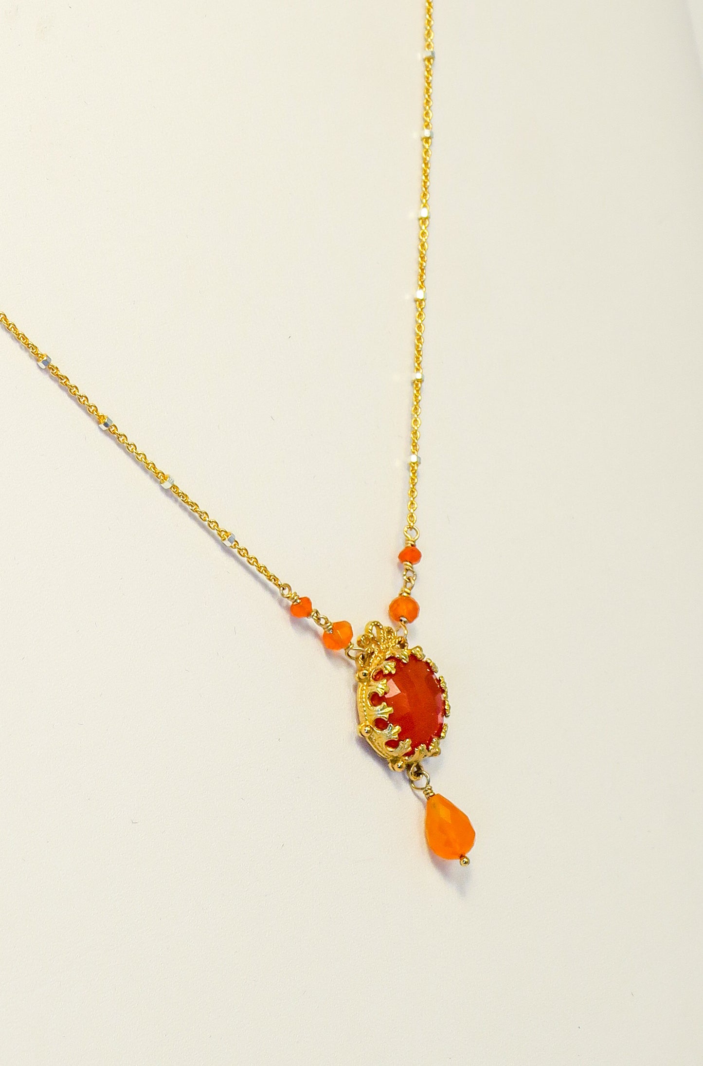 18K Gold Vermeil and Crystal Quartz Necklace | by Vanessa Mellet